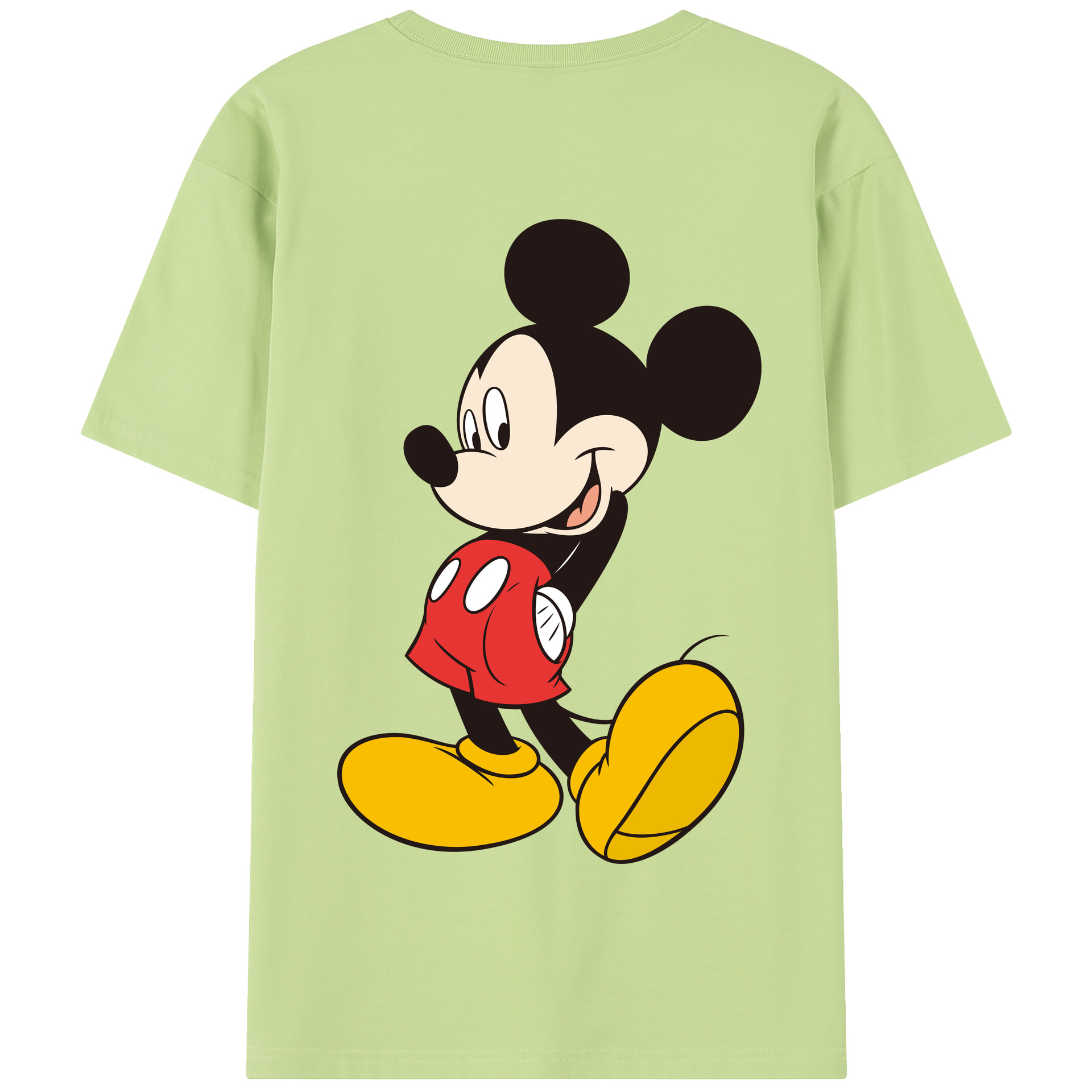 （画像用） ミッキーマウス Mickey Mouse 綿100％半袖Tシャツ（背面プリント）